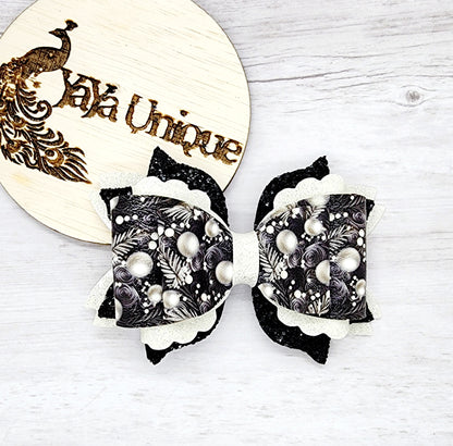 Black Christmas Quill Bow