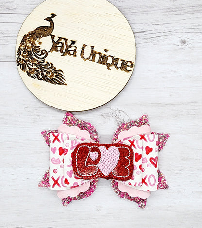 Valentine Love Hair Bow