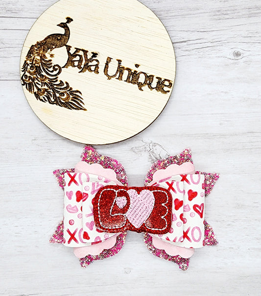 Valentine Love Hair Bow