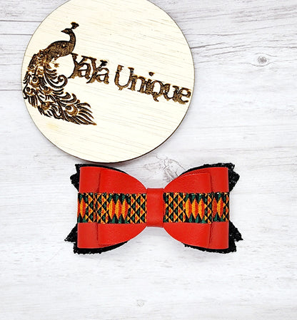 Kente Print Hair Bow