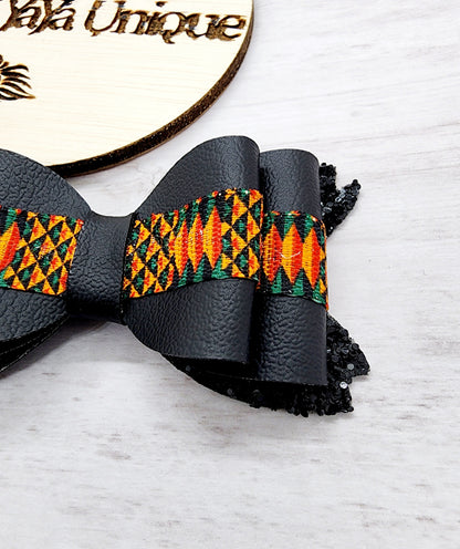 Kente Print Hair Bow