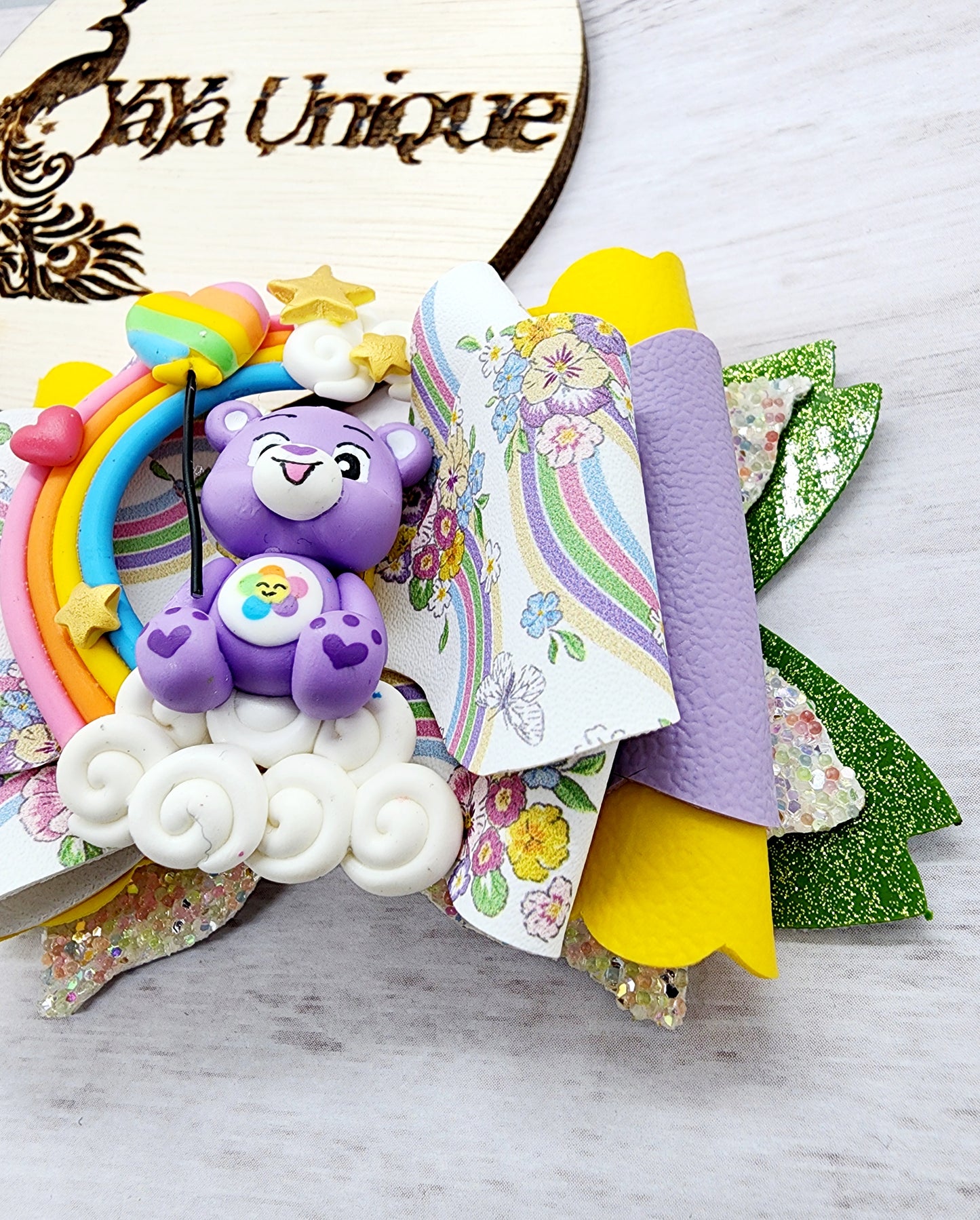 care bear hair bow