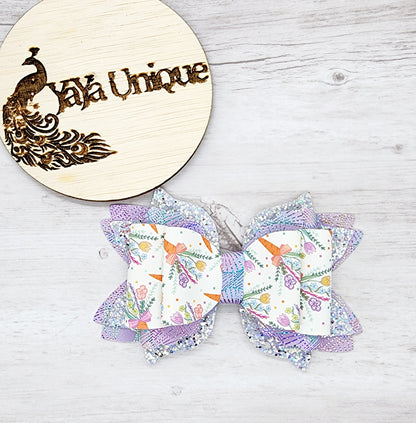 Easter Floral Hair Bow