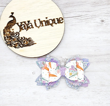 Easter Floral Hair Bow