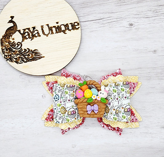 Easter Basket Hair Bow