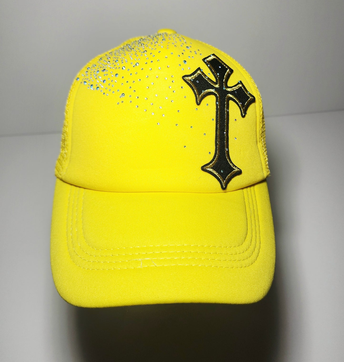 Cross Rhinestone Trucker Hat